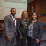 Left to right: Prof. Justin Hansford—Thurgood Marshall Civil Rights Center at Howard University School of Law; Judith Browne Dianis—Advancement Project National Office; and Danielle Holley-Walker.